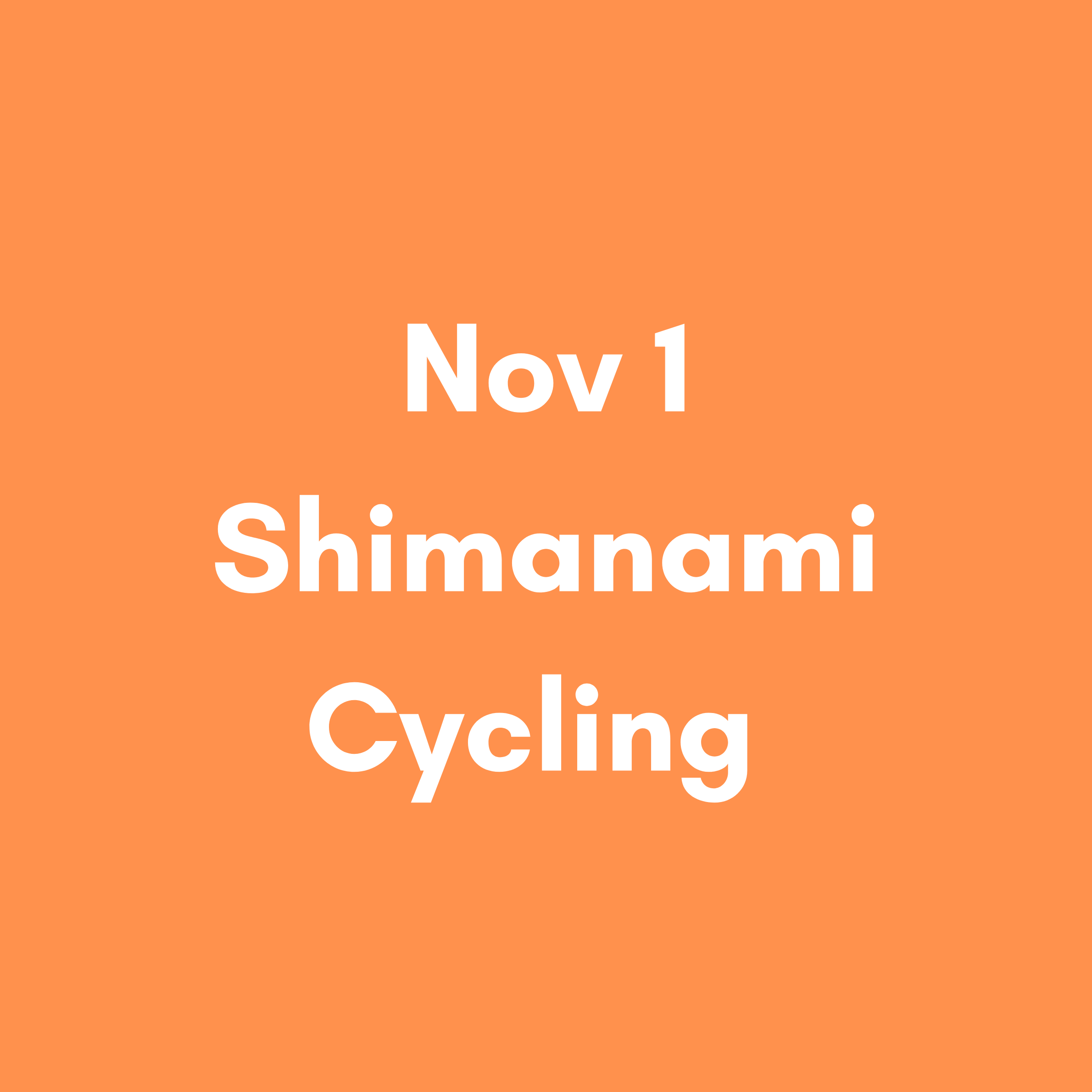 Nov 1 Shimanami Cycling (30km)